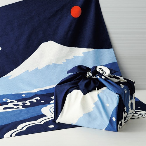 Furoshiki large (90cm x 90cm) Mt Fuji & sea