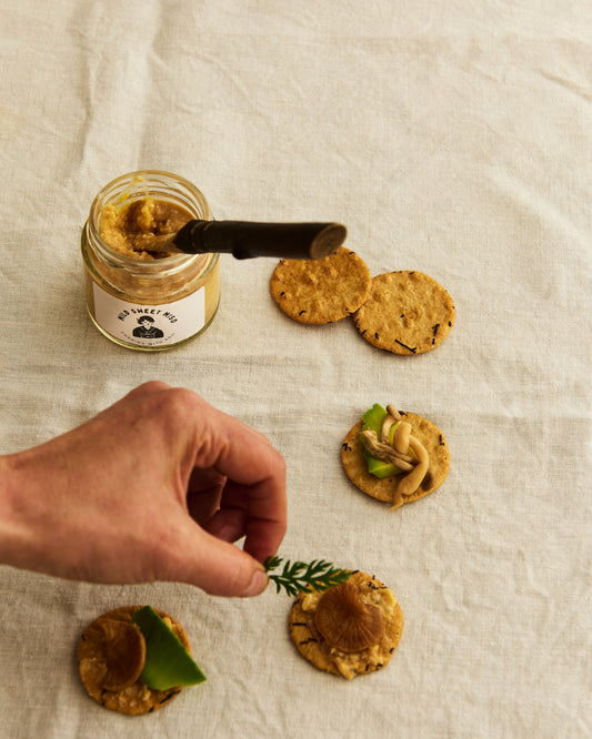 Mild Sweet Miso & Pickles on Rice crackers
