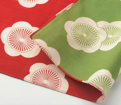 Versatile wrapping cloth (reversible) 50cm x 50cm Ume plum