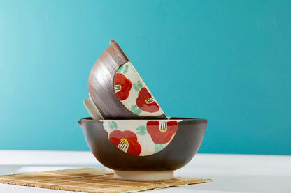 Ceramic cooking bowl with wooden stick (Suribachi & Surikogi)