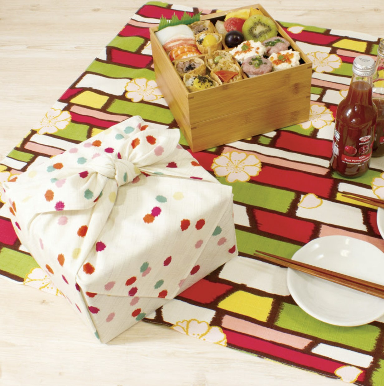 Furoshiki wrapping cloth - Modern/Konpeito Organic cotton 70cm