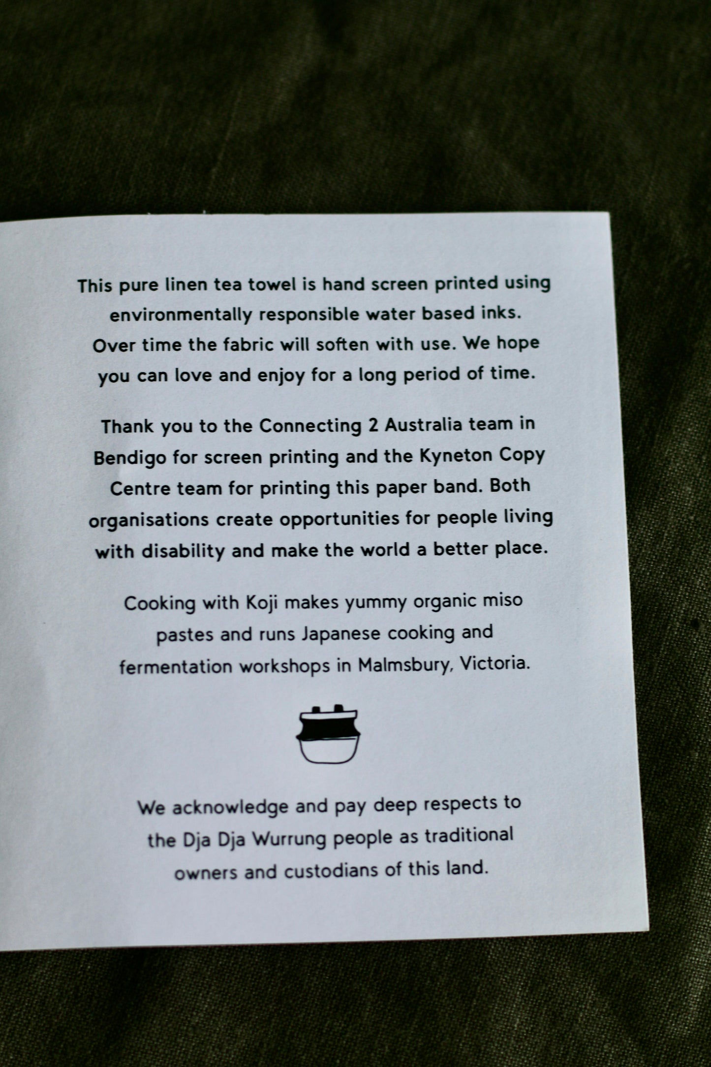 Japanese kitchen tools tea towel