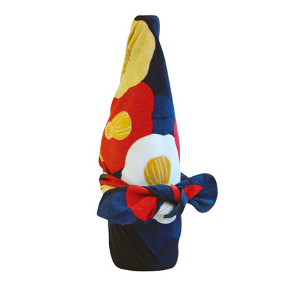 Furoshiki wrapping cloth - Chirimen/Tsubaki Japanese Camellia 70cm