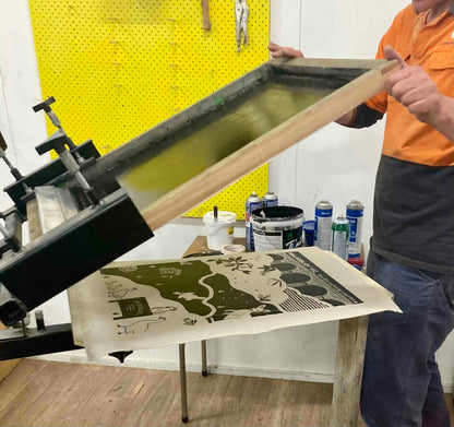 Malmsbury & animals tea towel