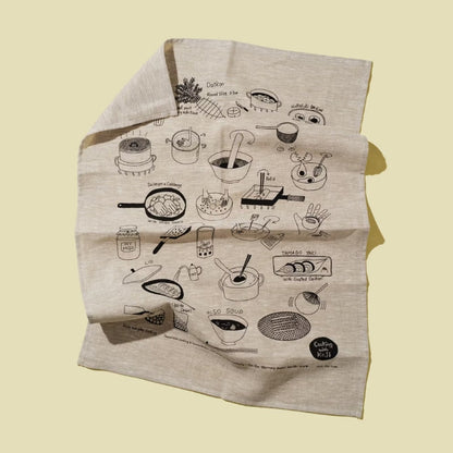 Japanese everyday cooking tea towel