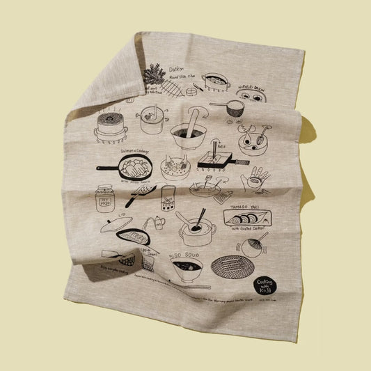 Japanese everyday cooking tea towel