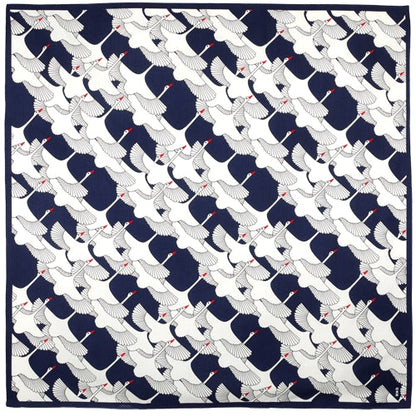 Furoshiki large (90cm x 90cm) crane blue