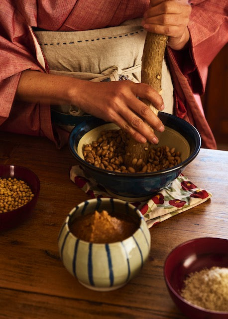 Organic Miso paste making and a bit of degustation lunch