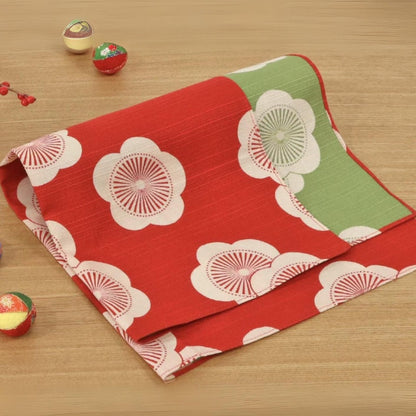 Versatile wrapping cloth (reversible) 50cm x 50cm Ume plum