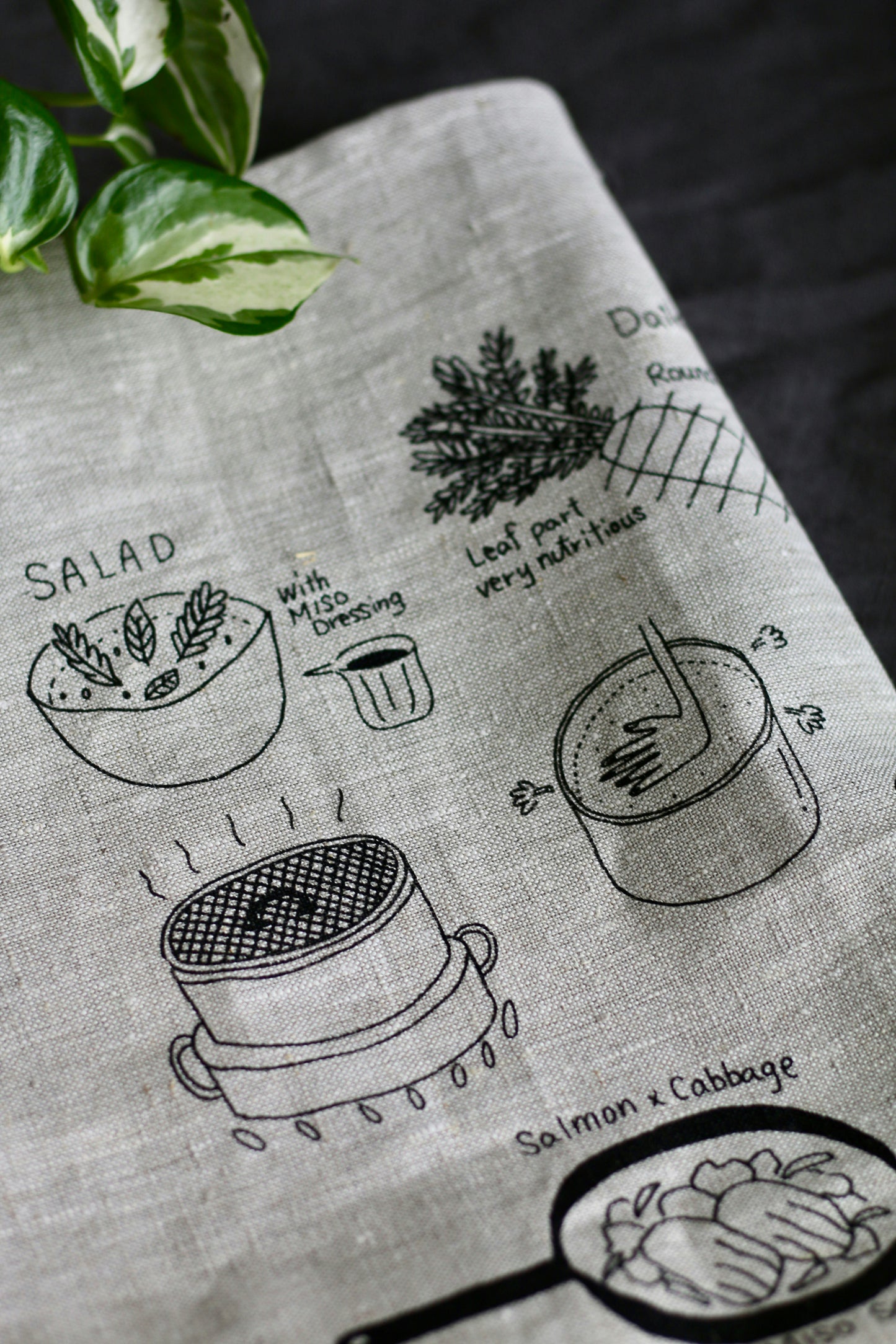 Japanese everyday cooking tea towel