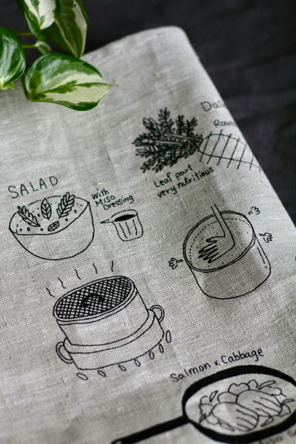 Japanese everyday cooking tea towel