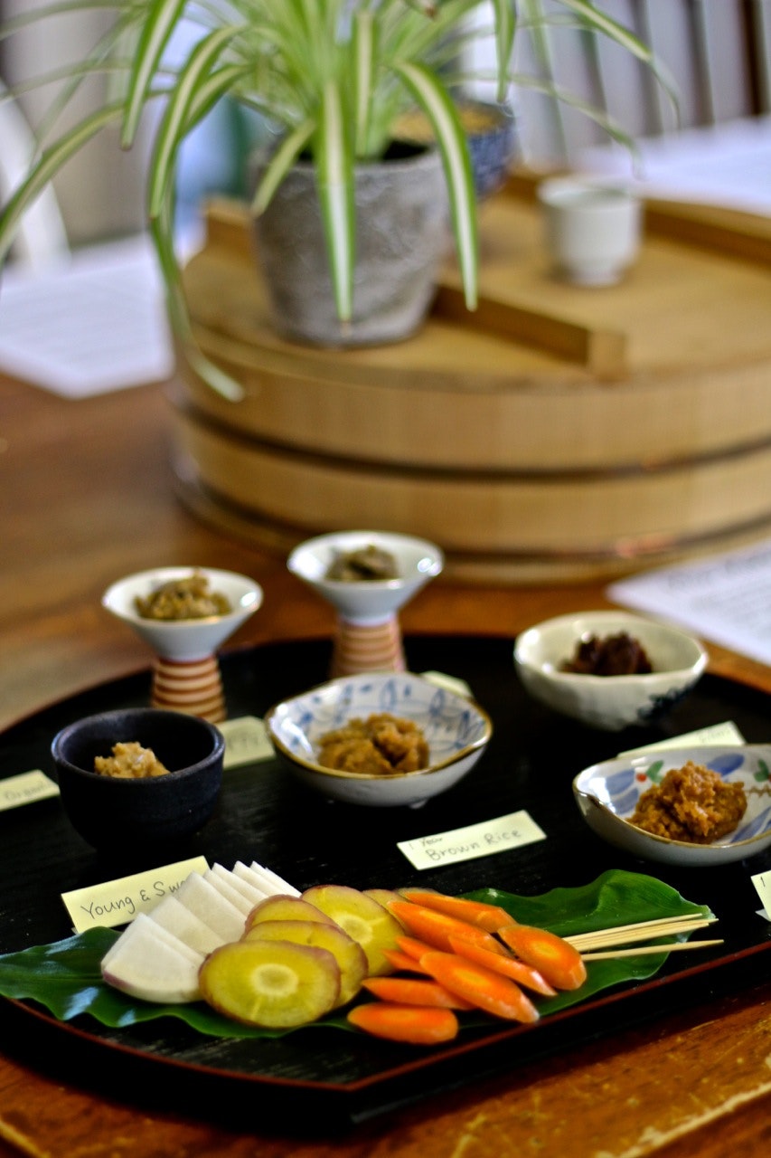Organic Miso paste making and a bit of degustation lunch