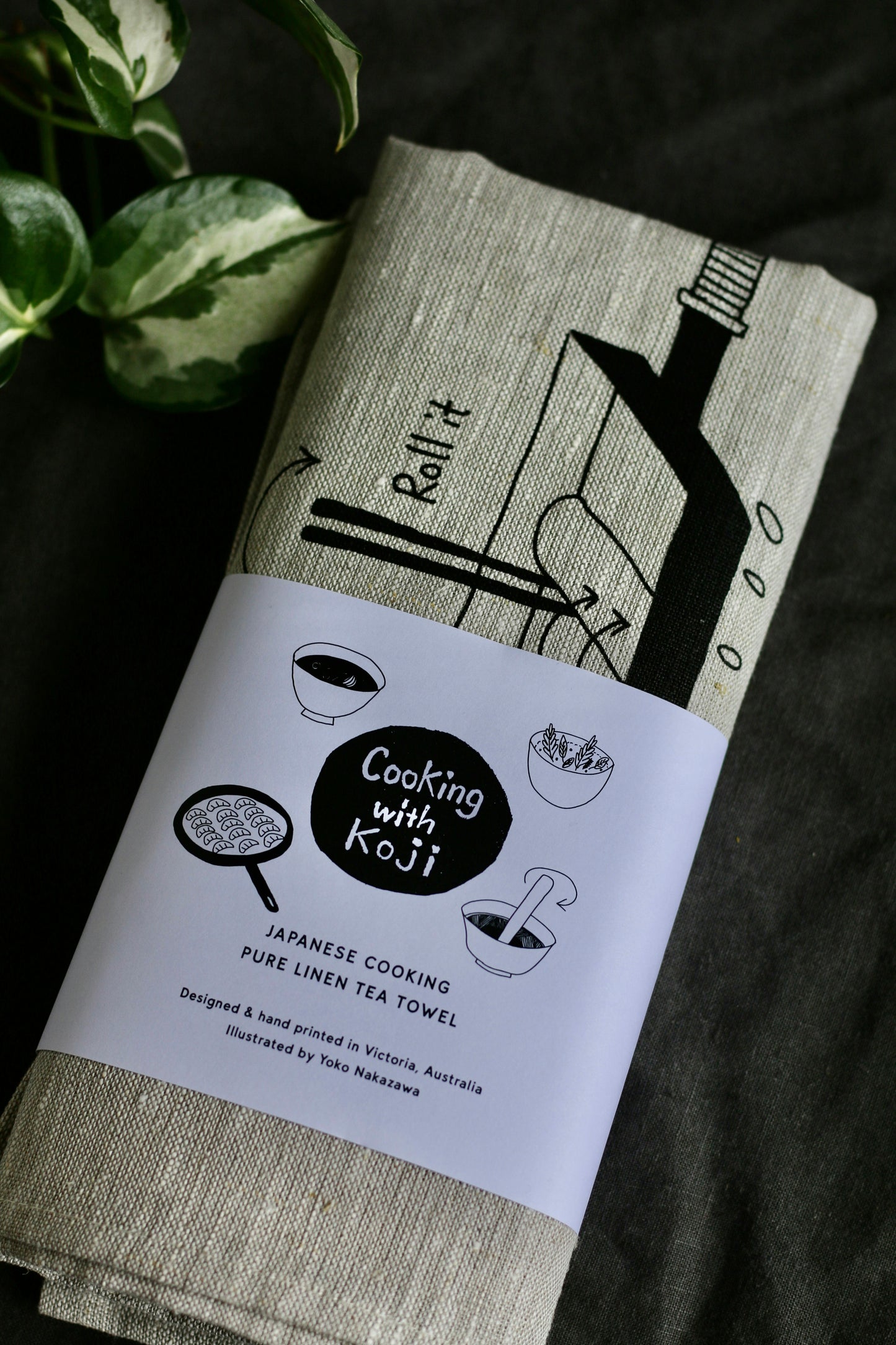 Itadakimasu & Gochisousama tea towel