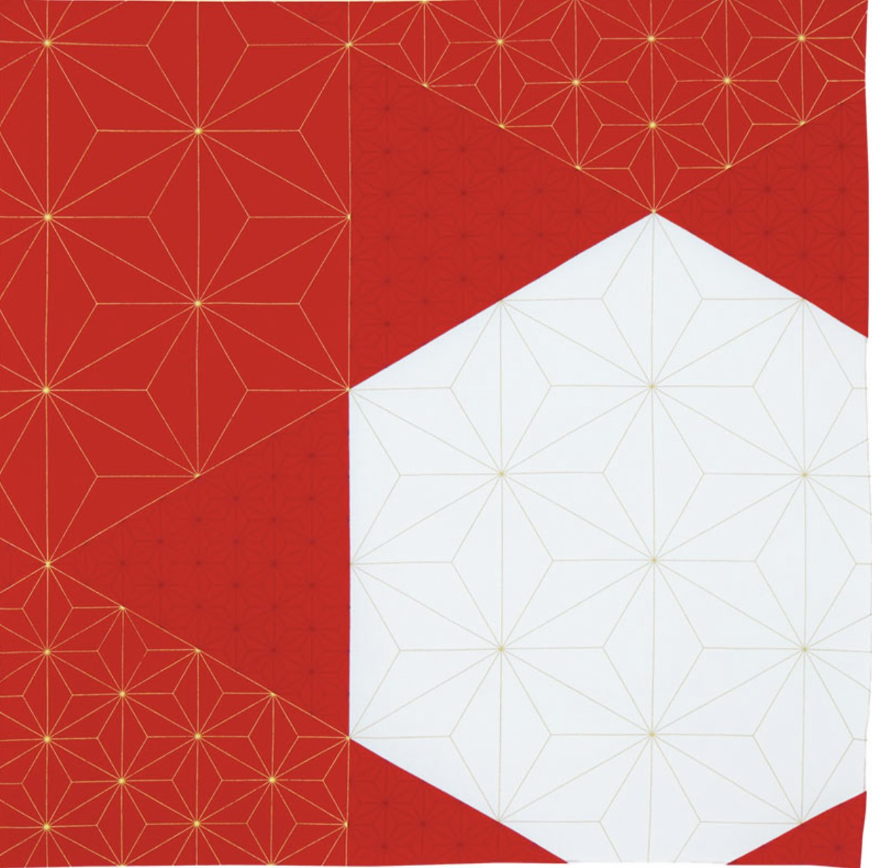 Furoshiki wrapping cloth - festive hemp leaf 70cm