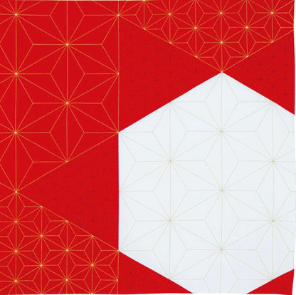 Furoshiki wrapping cloth - festive hemp leaf 70cm