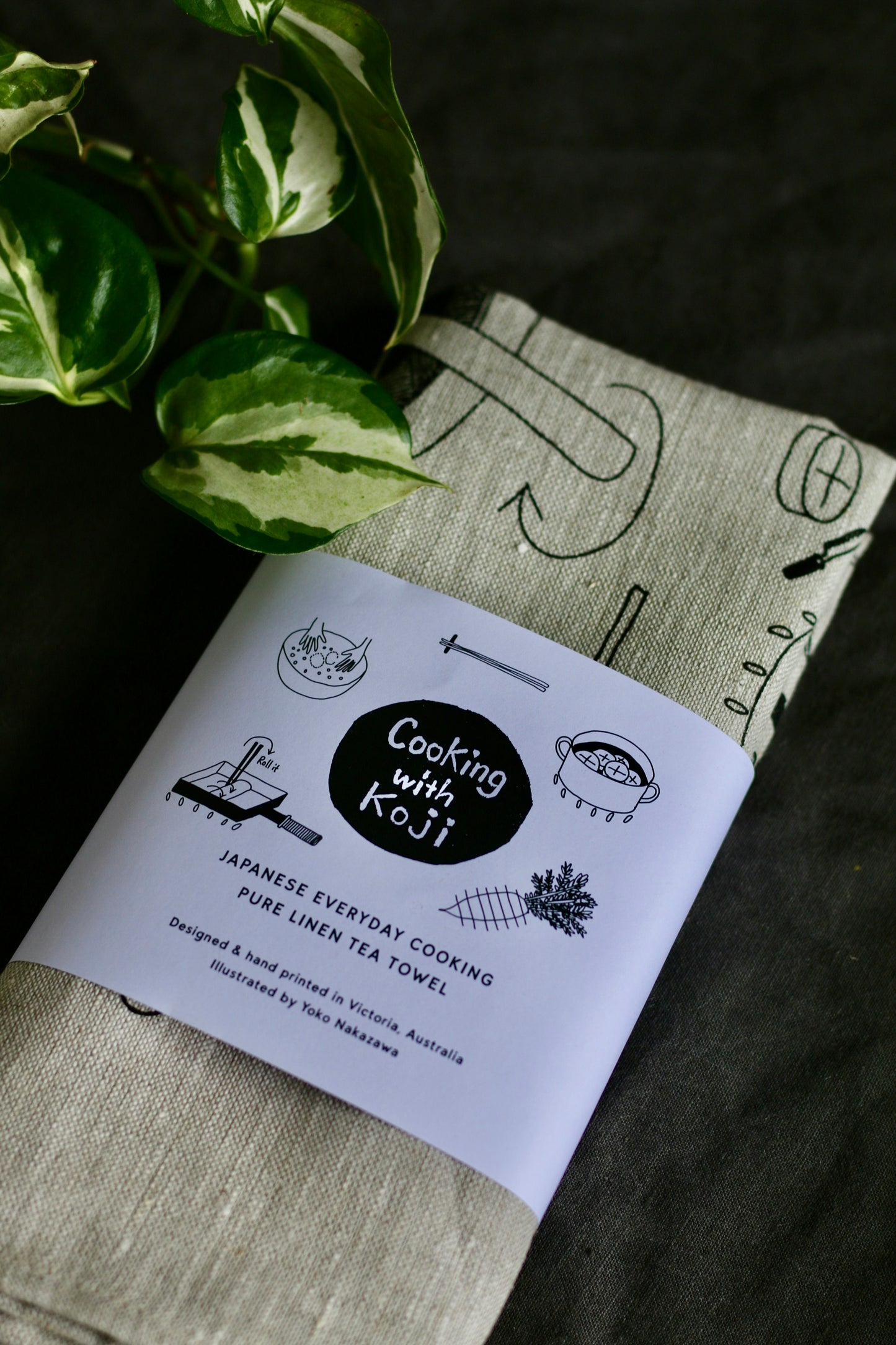 Japanese everyday cooking tea towel